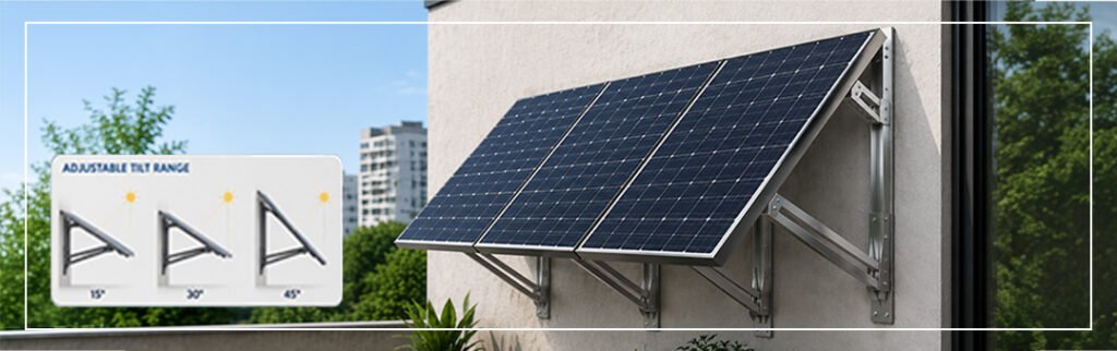 Wall-Mounted Solar Panel Structures for Compact Spaces
